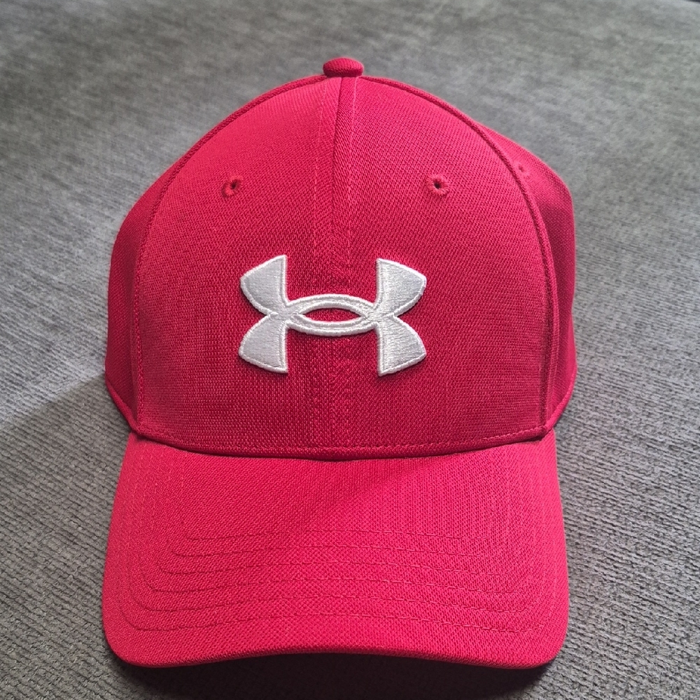 Under Armour Red Baseball Cap with White Logo